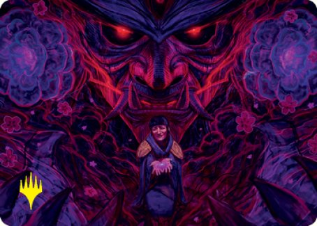 Reckoner Shakedown Art Card (Gold-Stamped Signature) [Kamigawa: Neon Dynasty Art Series] | Gamer Loot