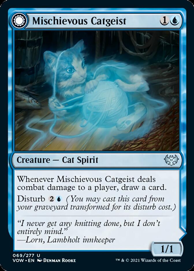 Mischievous Catgeist // Catlike Curiosity [Innistrad: Crimson Vow] | Gamer Loot