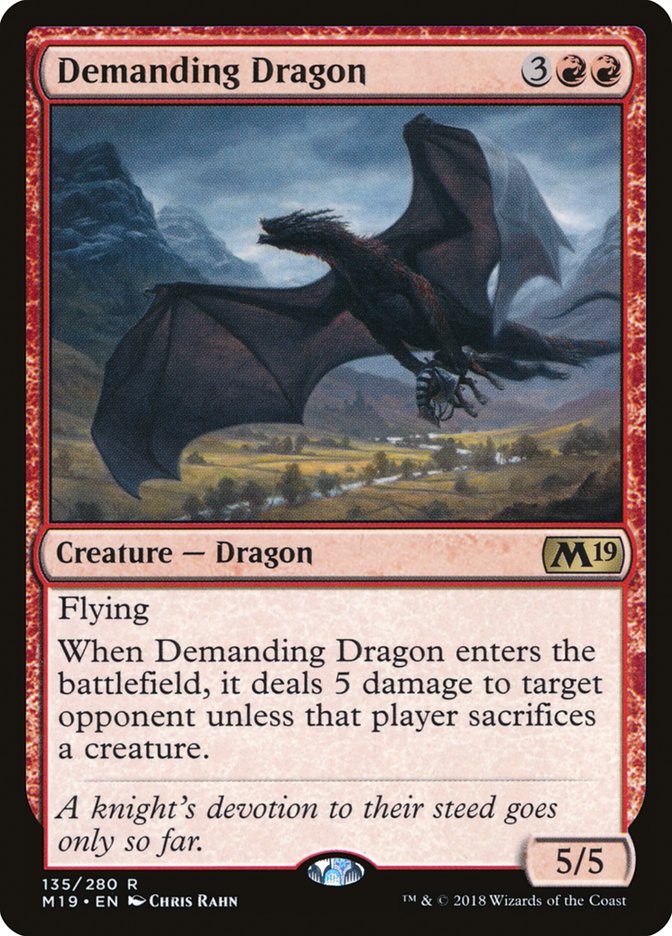 Demanding Dragon [Core Set 2019] | Gamer Loot