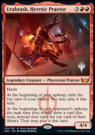 Urabrask, Heretic Praetor (Promo Pack) [Streets of New Capenna Promos] | Gamer Loot