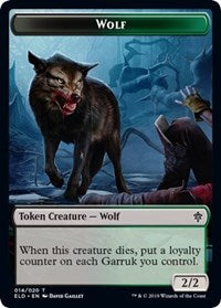 Wolf // Food (17) Double-sided Token [Throne of Eldraine Tokens] | Gamer Loot