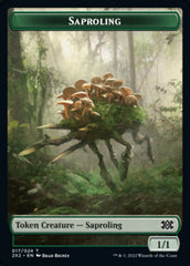 Saproling // Treasure Double-sided Token [Double Masters 2022 Tokens] | Gamer Loot