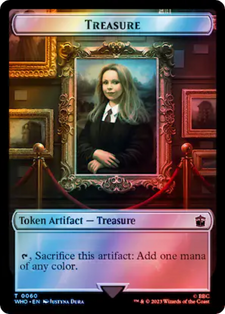 Soldier // Treasure (0060) Double-Sided Token (Surge Foil) [Doctor Who Tokens] | Gamer Loot