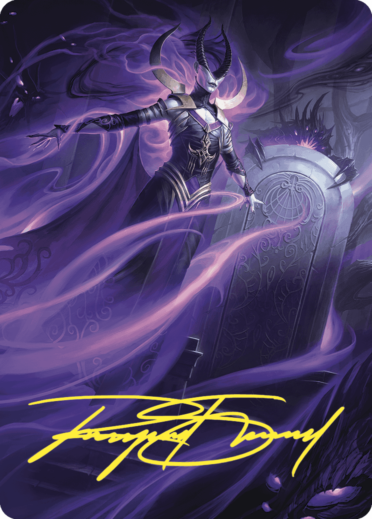 Ashiok, Wicked Manipulator Art Card (10/81) (Gold-Stamped Signature) [Wilds of Eldraine Art Series] | Gamer Loot