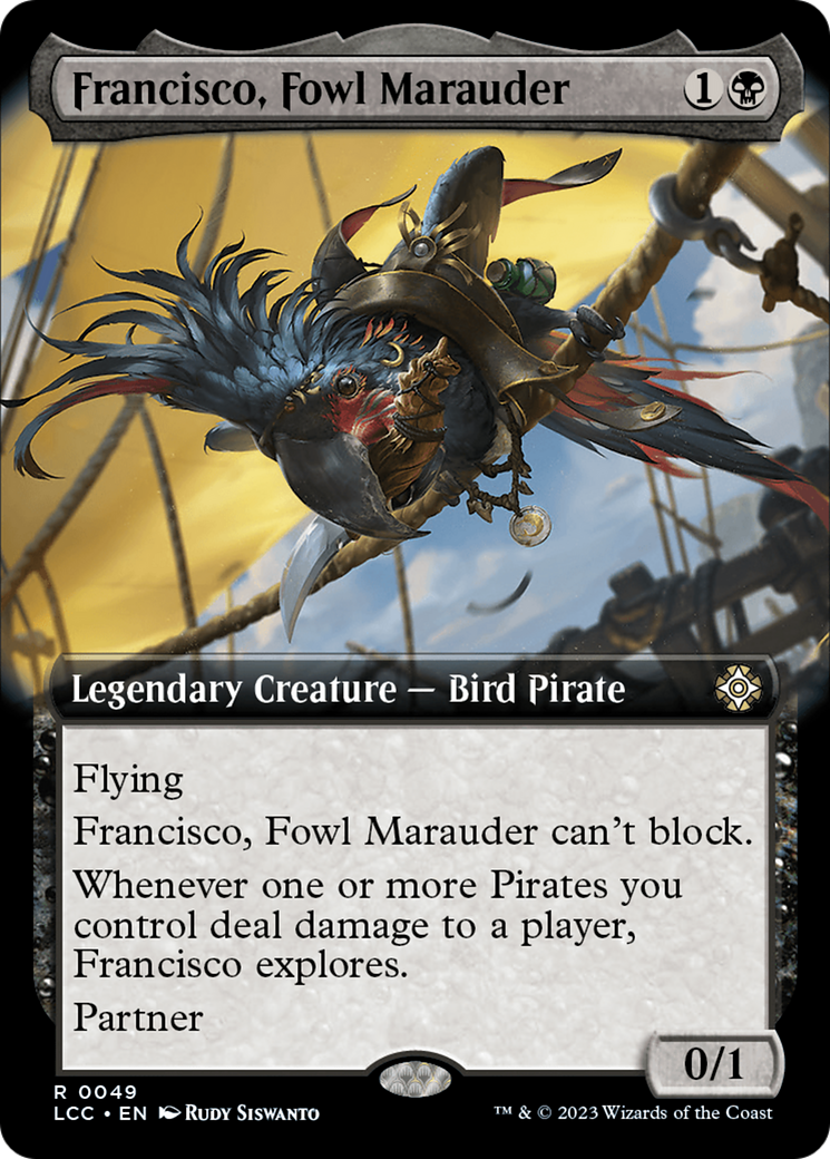Francisco, Fowl Marauder (Extended Art) [The Lost Caverns of Ixalan Commander] | Gamer Loot