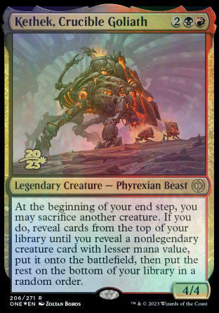 Kethek, Crucible Goliath [Phyrexia: All Will Be One Prerelease Promos] | Gamer Loot