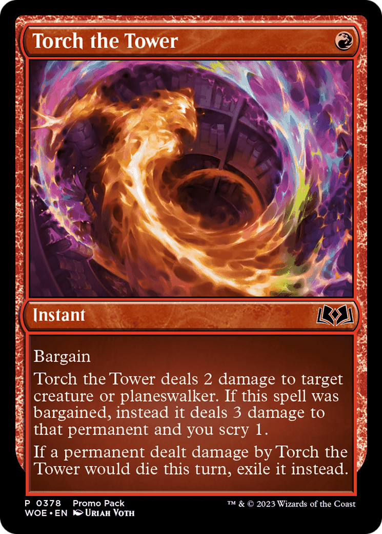 Torch the Tower (Promo Pack) [Wilds of Eldraine Promos] | Gamer Loot