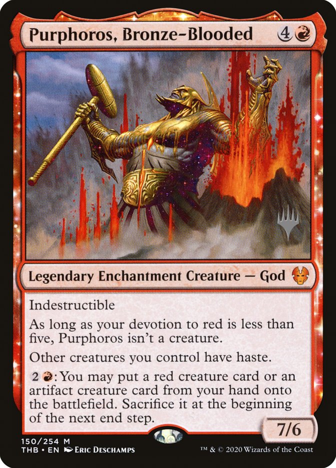 Purphoros, Bronze-Blooded (Promo Pack) [Theros Beyond Death Promos] | Gamer Loot