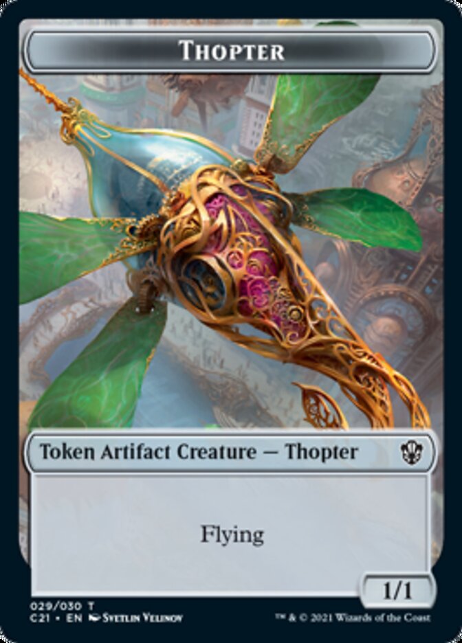 Golem (026) // Thopter Token [Commander 2021 Tokens] | Gamer Loot