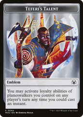 First Mate Ragavan // Teferi's Talent Emblem Double-Sided Token [March of the Machine Commander Tokens] | Gamer Loot