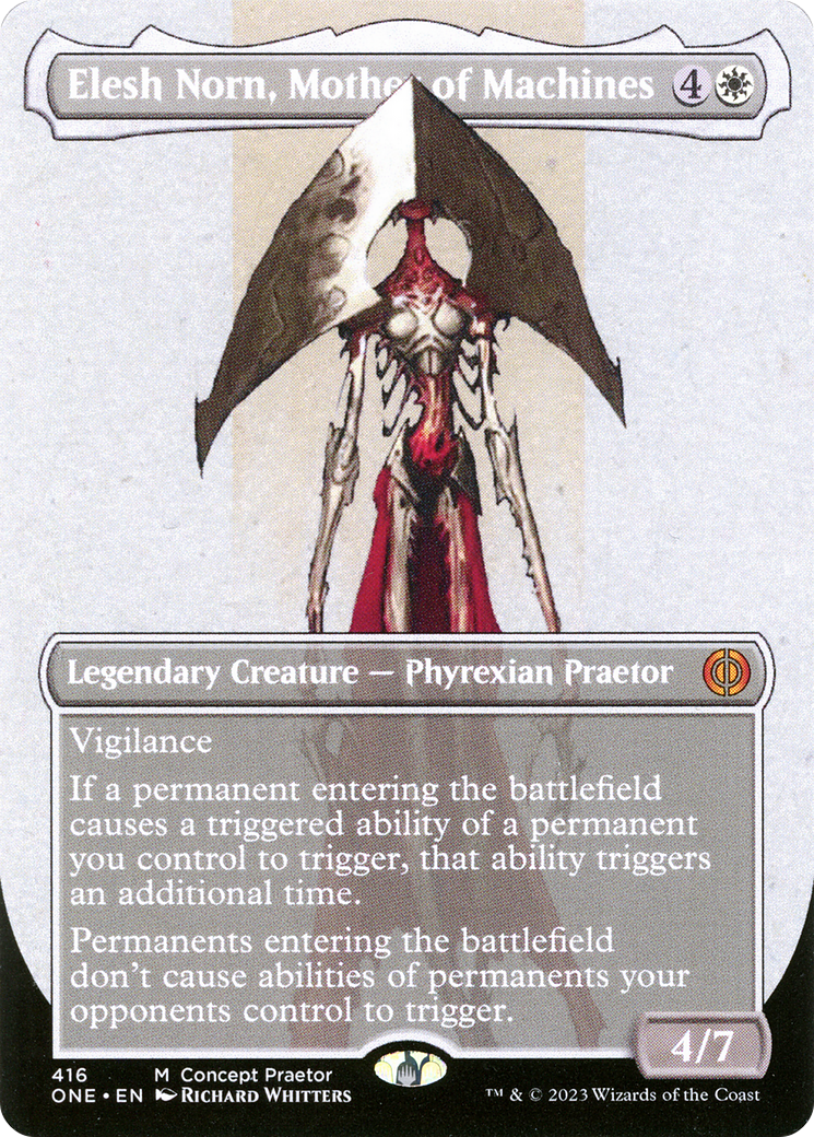 Elesh Norn, Mother of Machines (Borderless Concept Praetors) [Phyrexia: All Will Be One] | Gamer Loot