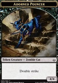 Adorned Pouncer // Warrior Double-sided Token [Hour of Devastation Tokens] | Gamer Loot