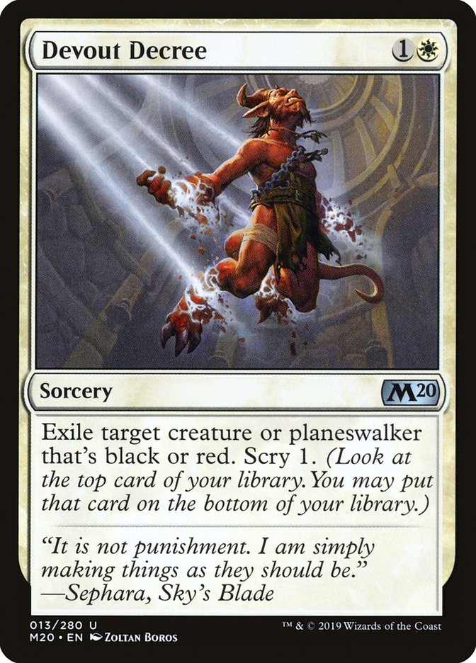 Devout Decree [Core Set 2020] | Gamer Loot