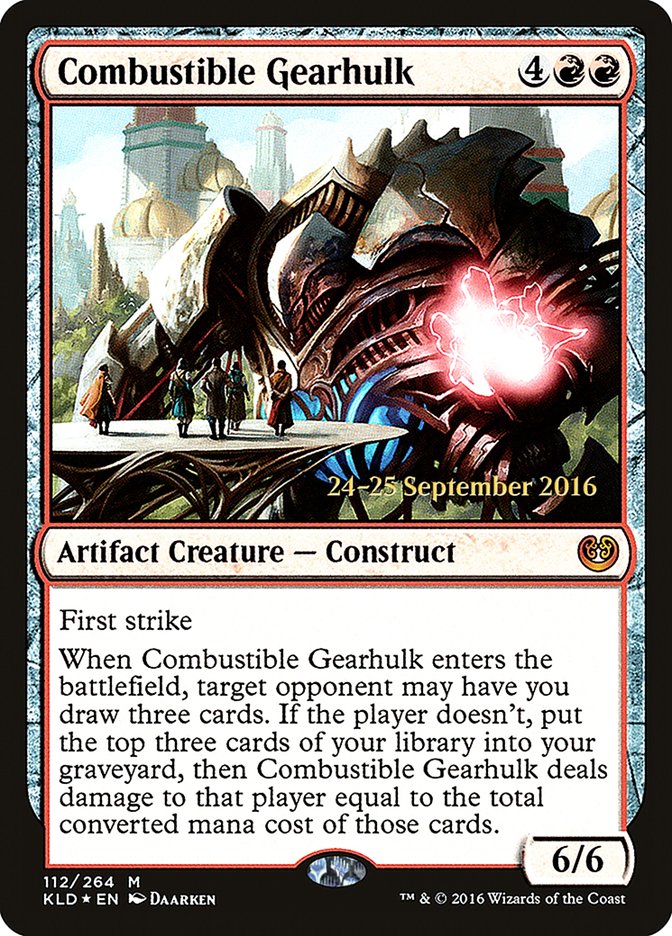 Combustible Gearhulk  [Kaladesh Prerelease Promos] | Gamer Loot