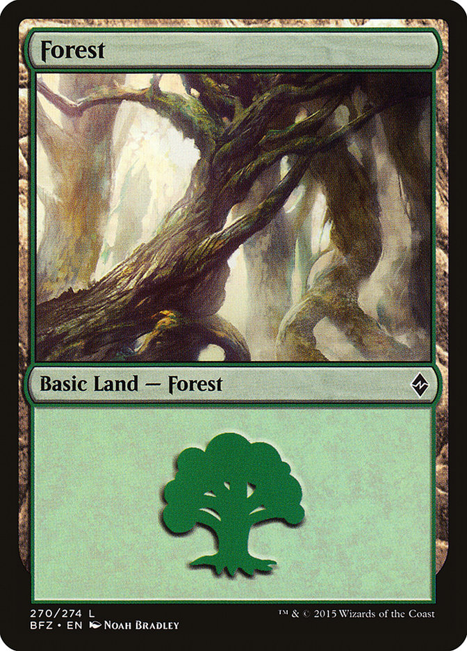 Forest (270a) [Battle for Zendikar] | Gamer Loot