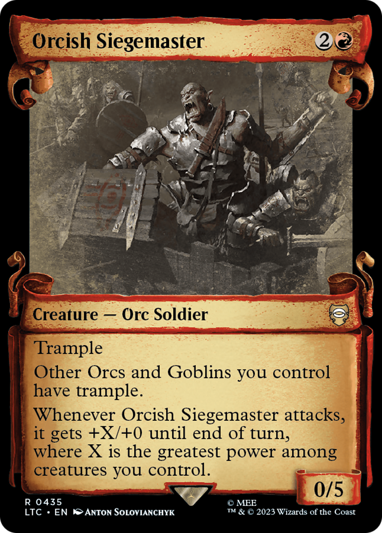 Orcish Siegemaster [The Lord of the Rings: Tales of Middle-Earth Commander Showcase Scrolls] | Gamer Loot