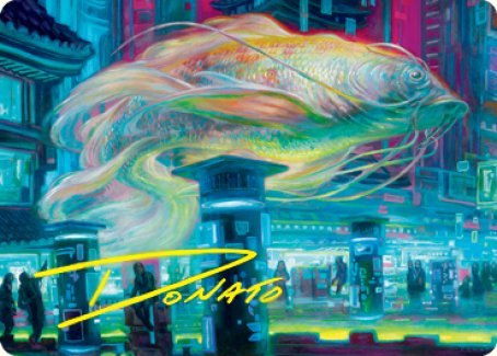 Skyswimmer Koi Art Card (Gold-Stamped Signature) [Kamigawa: Neon Dynasty Art Series] | Gamer Loot