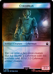 Soldier // Cyberman Double-Sided Token (Surge Foil) [Doctor Who Tokens] | Gamer Loot