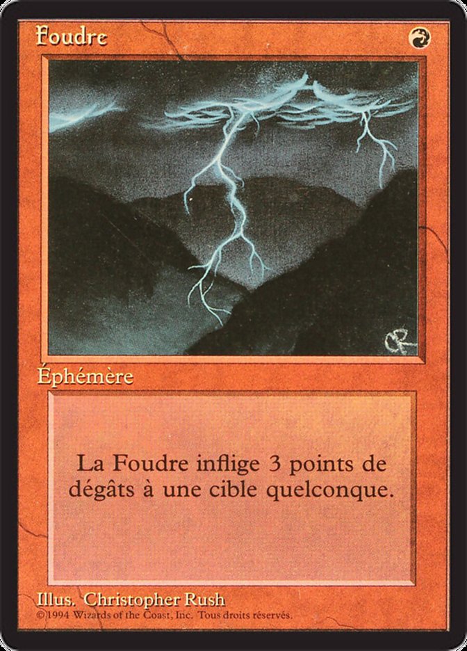 Lightning Bolt [Foreign Black Border] | Gamer Loot
