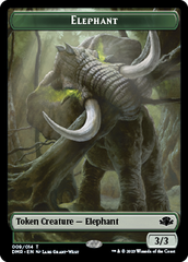 Elephant // Marit Lage Double-Sided Token [Dominaria Remastered Tokens] | Gamer Loot