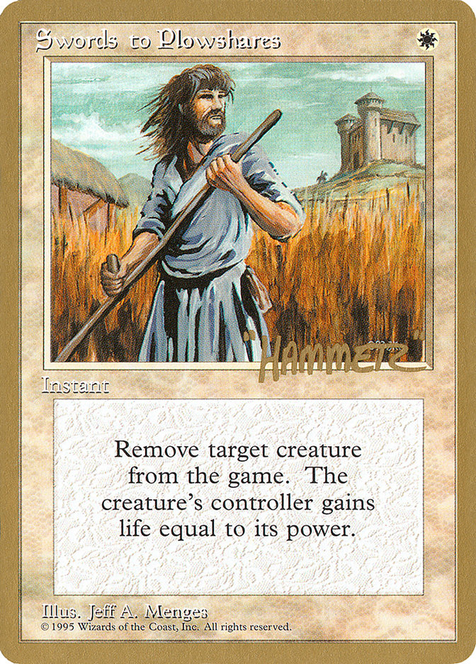 Swords to Plowshares (Shawn "Hammer" Regnier) [Pro Tour Collector Set] | Gamer Loot