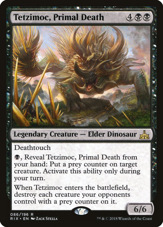 Tetzimoc, Primal Death [Rivals of Ixalan] | Gamer Loot