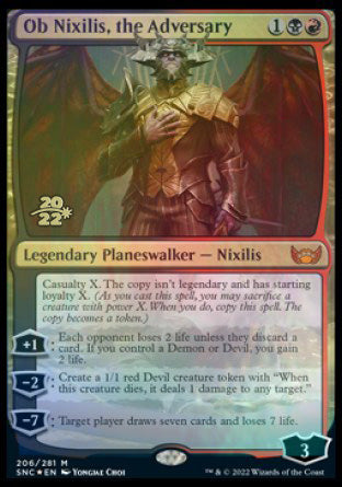 Ob Nixilis, the Adversary [Streets of New Capenna Prerelease Promos] | Gamer Loot