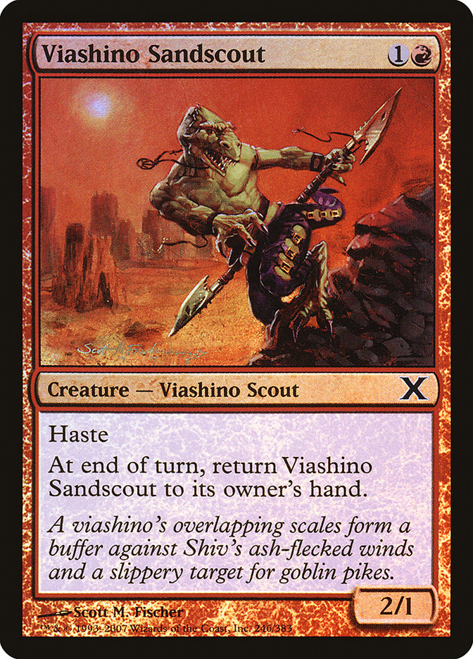 Viashino Sandscout (Premium Foil) [Tenth Edition] | Gamer Loot