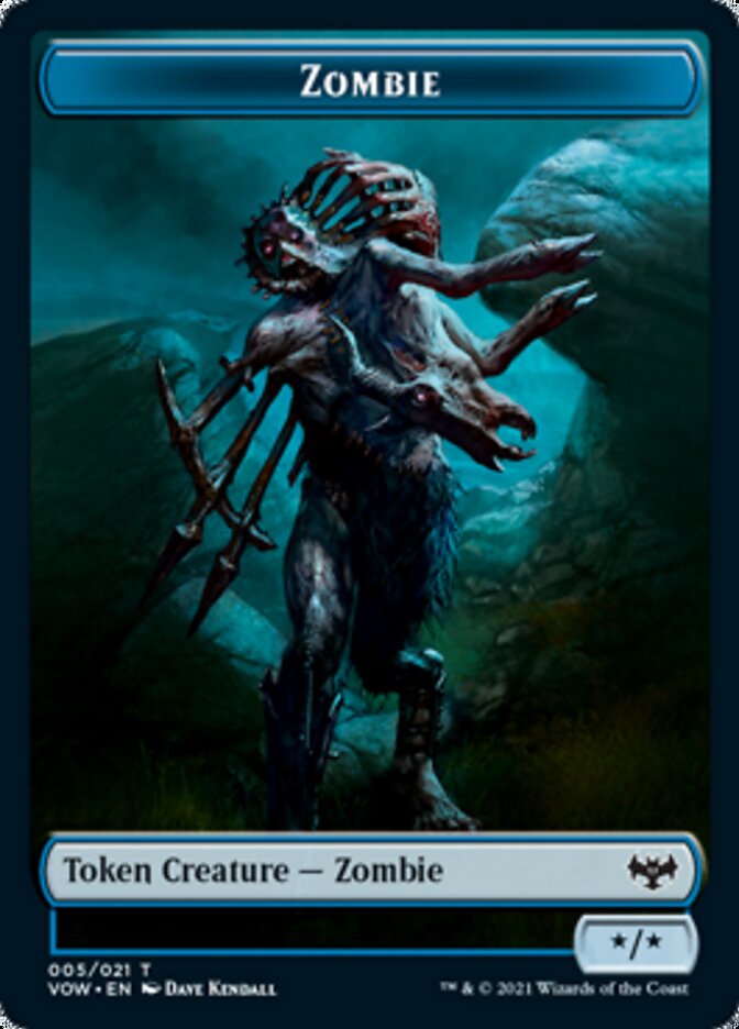 Blood // Zombie (005) Double-sided Token [Innistrad: Crimson Vow Tokens] | Gamer Loot