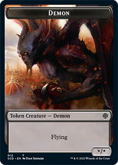 Demon // Demon Double-Sided Token [Starter Commander Decks] | Gamer Loot