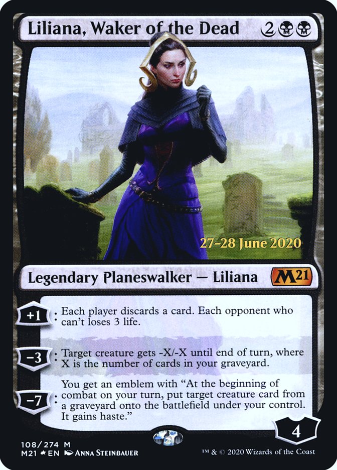 Liliana, Waker of the Dead  [Core Set 2021 Prerelease Promos] | Gamer Loot