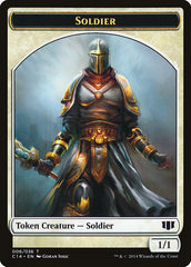 Soldier // Spirit Double-sided Token [Commander 2014 Tokens] | Gamer Loot