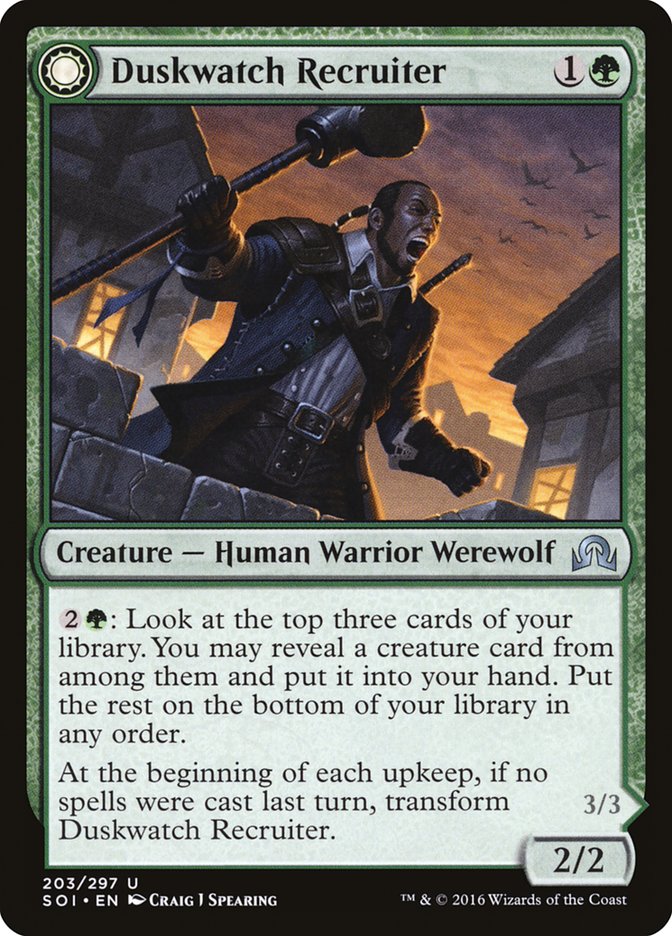 Duskwatch Recruiter // Krallenhorde Howler [Shadows over Innistrad] | Gamer Loot