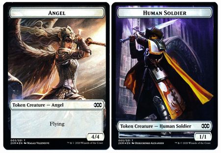 Angel // Human Soldier Double-sided Token [Double Masters Tokens] | Gamer Loot