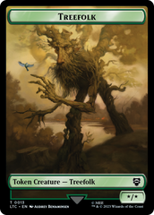 Beast // Treefolk Double Sided Token [The Lord of the Rings: Tales of Middle-Earth Commander Tokens] | Gamer Loot