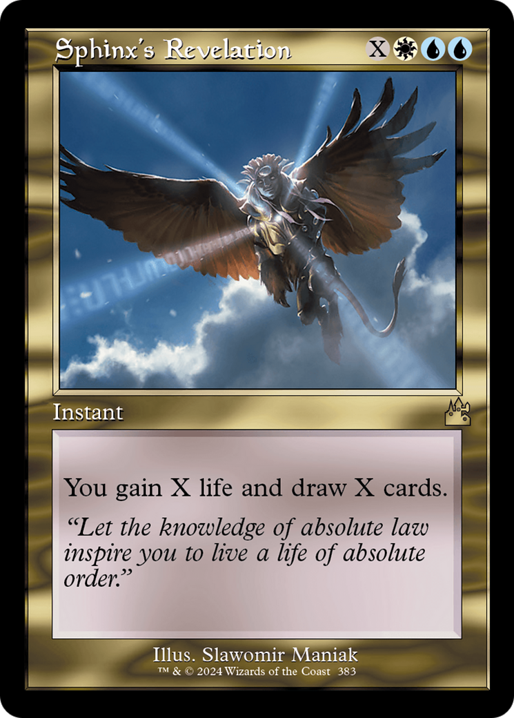 Sphinx's Revelation (Retro Frame) [Ravnica Remastered] | Gamer Loot