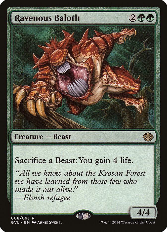 Ravenous Baloth (Garruk vs. Liliana) [Duel Decks Anthology] | Gamer Loot