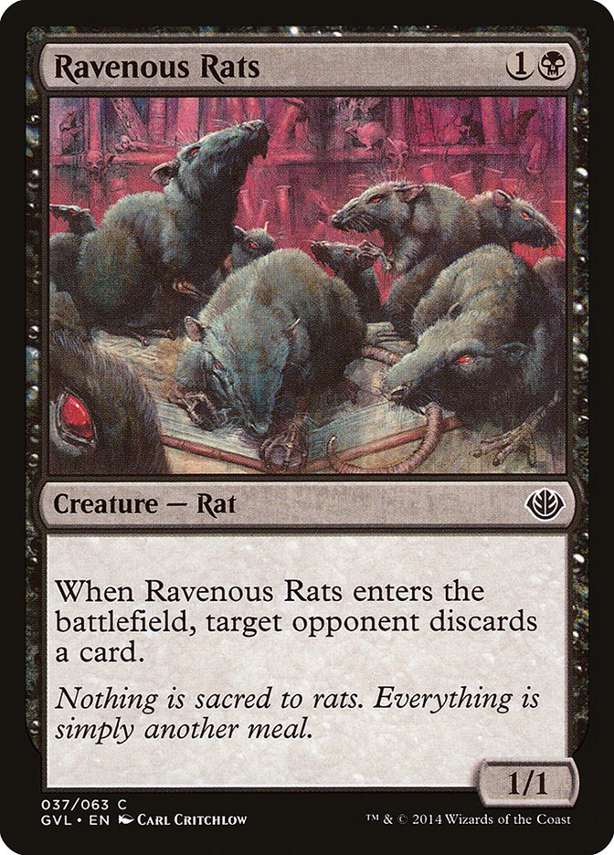 Ravenous Rats (Garruk vs. Liliana) [Duel Decks Anthology] | Gamer Loot