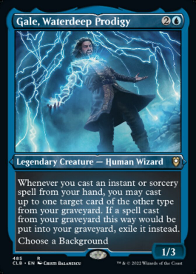 Gale, Waterdeep Prodigy (Foil Etched) [Commander Legends: Battle for Baldur's Gate] | Gamer Loot