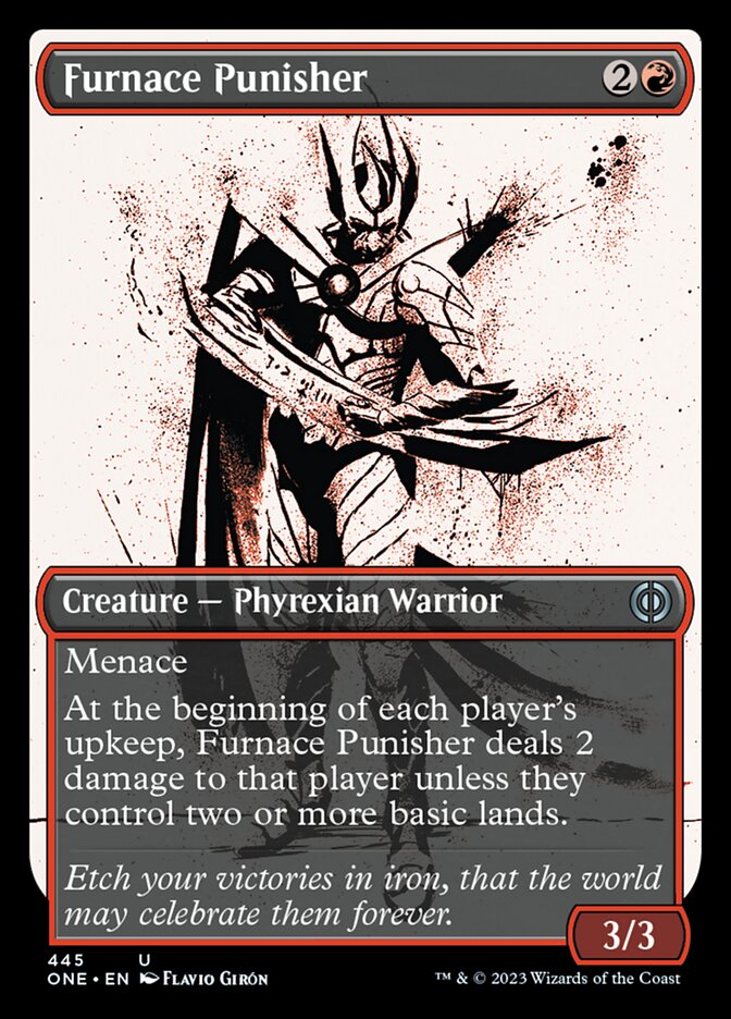 Furnace Punisher (Showcase Ichor Step-and-Compleat Foil) [Phyrexia: All Will Be One] | Gamer Loot