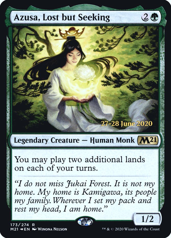 Azusa, Lost but Seeking  [Core Set 2021 Prerelease Promos] | Gamer Loot