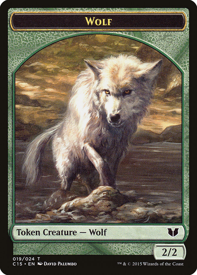 Wolf // Zombie Double-Sided Token [Commander 2015 Tokens] | Gamer Loot