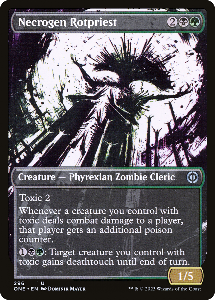 Necrogen Rotpriest (Borderless Ichor) [Phyrexia: All Will Be One] | Gamer Loot