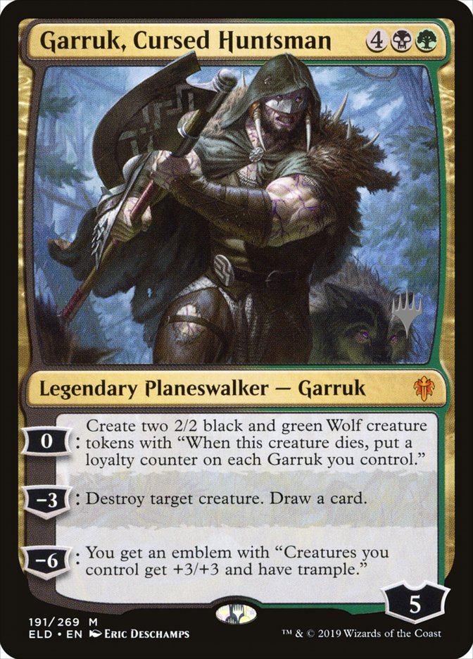 Garruk, Cursed Huntsman (Promo Pack) [Throne of Eldraine Promos] | Gamer Loot