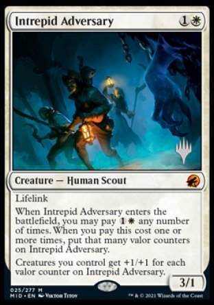 Intrepid Adversary (Promo Pack) [Innistrad: Midnight Hunt Promos] | Gamer Loot