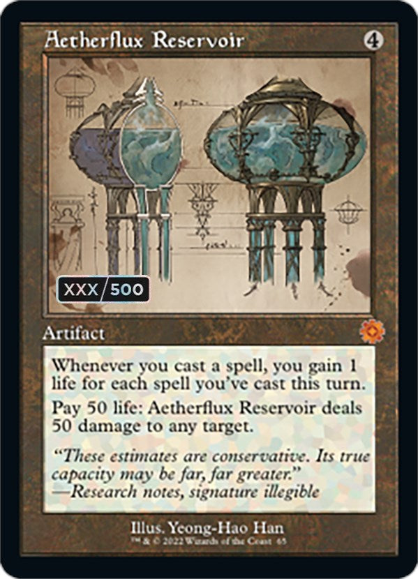 Aetherflux Reservoir (Retro Schematic) (Serial Numbered) [The Brothers' War Retro Artifacts] | Gamer Loot