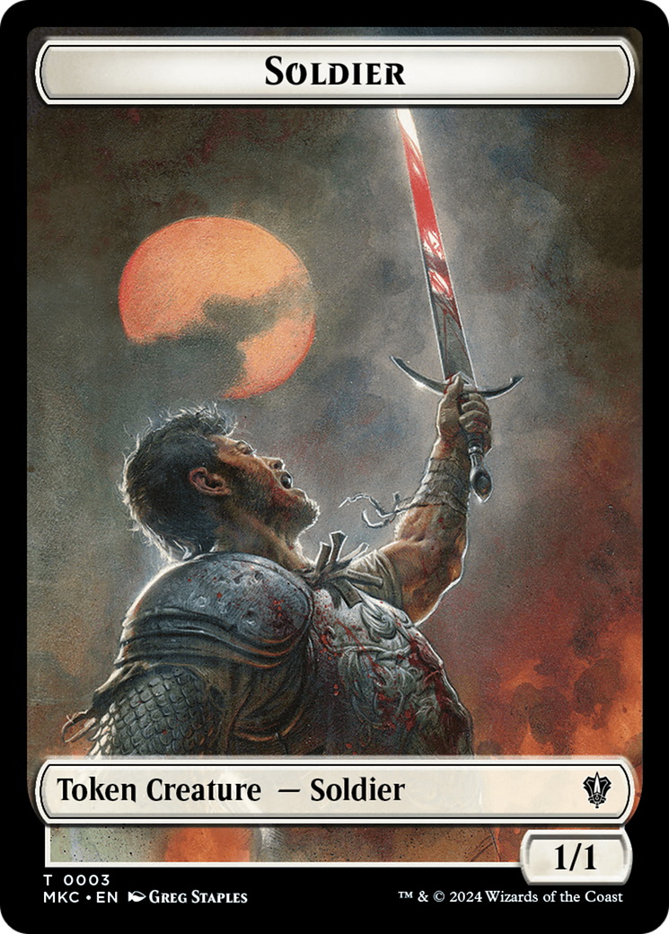 Human // Soldier Double-Sided Token [Murders at Karlov Manor Commander Tokens] | Gamer Loot