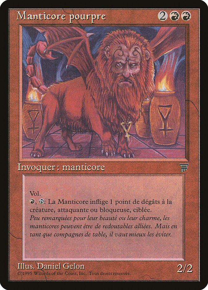 Crimson Manticore (French) - "Manticore pourpre" [Renaissance] | Gamer Loot