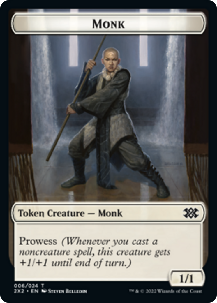 Egg // Monk Double-sided Token [Double Masters 2022 Tokens] | Gamer Loot