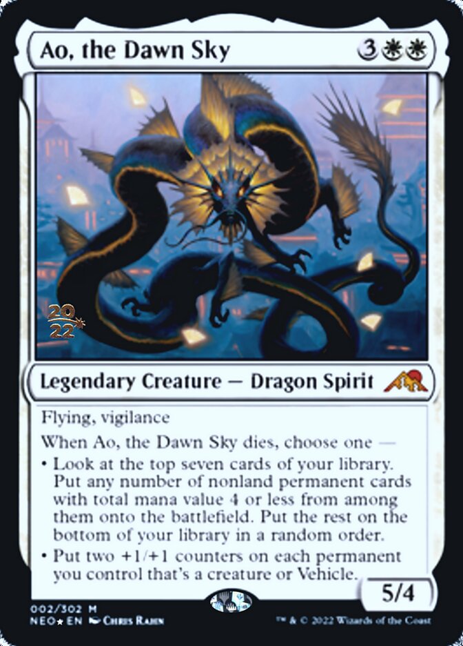 Ao, the Dawn Sky [Kamigawa: Neon Dynasty Prerelease Promos] | Gamer Loot